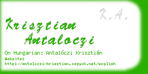 krisztian antaloczi business card